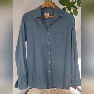 Brooks brothers red fleece denim button up shirt